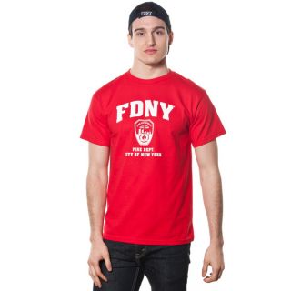 FDNY Mens White print Graphic T shirt   17196216  