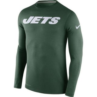 New York Jets Nike Stadium Touch Long Sleeve Performance T Shirt   Green