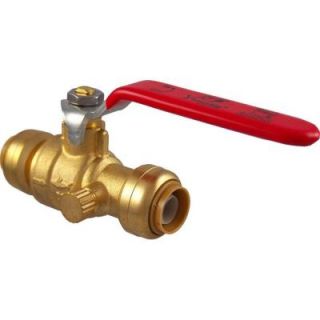 SharkBite 3/4 in. Brass Push to Connect Ball Valve with Drain 22305 0000LF