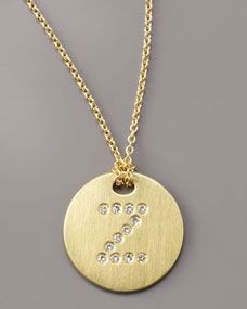 Roberto Coin Letter Medallion Necklace, Z