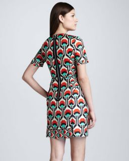 Milly Short Sleeve Geometric Print Dress