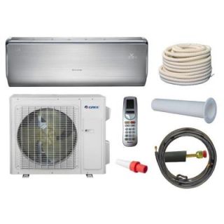 GREE Crown 12,000 BTU 1 Ton Ductless Mini Split Air Conditioner and Heat Pump Kit   208 230V/60Hz CROWN12HP230VKIT