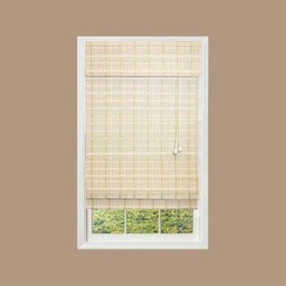 Home Decorators Collection White Washed Reed Weave Bamboo Roman Shade   27 in. W x 72 in. L 0275127