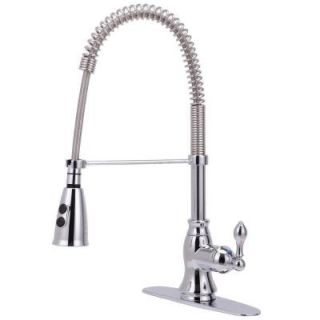 Ultra Faucets Signature Collection Single Handle Pull Down Sprayer Kitchen Faucet in Chrome 15720089