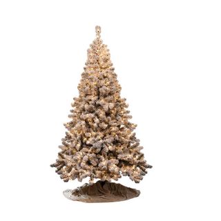 Christmas Central 6.5 ft Pre Lit Pine Artificial Christmas Tree with 550 Count White Incandescent Lights