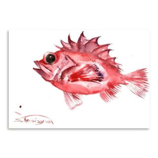Big Eye Red Fish by Suren Nersisyan Painting Print by Americanflat