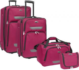 US Traveler Westport 4 Piece Luggage Set   Plum