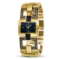 Valetta Womens Gold / Black Metal Strap Watch  ™ Shopping