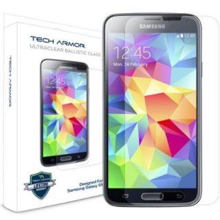 Tech Armor Samsung Galaxy S5 Premium Ballistic Glass Screen Protector   Protect Your Screen from Scratches and Drops   99.99% Clarity and Accuracy