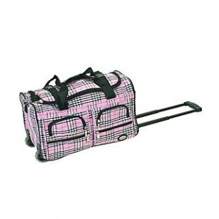 Rockland Fox Luggage 22 ROLLING DUFFLE BAG, PINK CROSS   Home