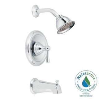 MOEN Kingsley Posi Temp 1 Handle Tub and Shower with Moenflo XL Eco Performance Showerhead in Chrome (Valve Sold Separately) T2113EP