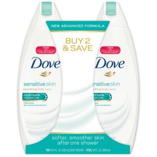 Dove Sensitive Skin Body Wash, 14.5 oz, Twin Pack