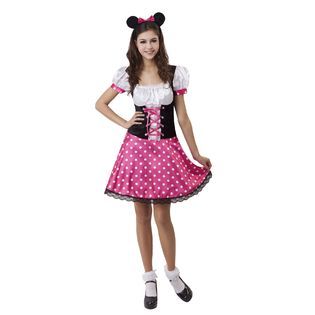 Totally Ghoul Miss Mouse Pink Teen Halloween Costume   Seasonal