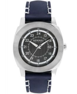Sperry Top Sider Watch, Mens Drifter Navy Blue Silicone Strap 42mm