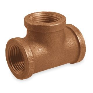  APPROVED Red Brass Tee, FNPT, 1/4" Pipe Size   Brass Pipe Fittings   1VEY8|1VEY8