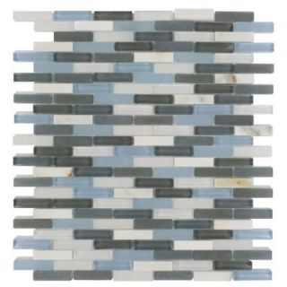 Splashback Tile Cleveland Shannon Mini Brick 10 in. x 11 in. x 8 mm Mixed Materials Mosaic Floor and Wall Tile CLEVELAND SHANNON MINI BRICK