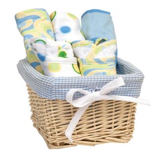 Dr. Seuss by Trend Lab Blue Oh, the Places You'll Go 7 Piece Bib and Burp Cloth Basket Gift Set    Trend Lab