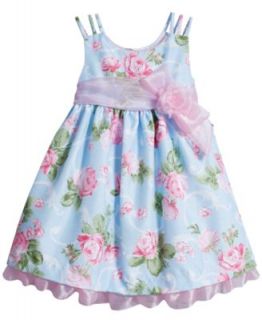 Bonnie Baby Baby Girls Floral Satin Dress