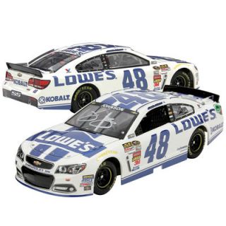 Action Racing Jimmie Johnson 2014 Autographed 124 Scale Color Chrome Die Cast Chevy SS