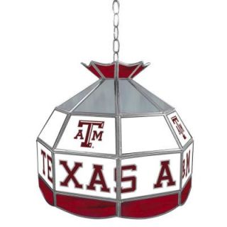 Trademark Texas A&M University 16 in. Gold Hanging Tiffany Style Billiard Lamp LRG1600 TAMU