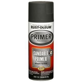 Rust Oleum Automotive Spray Primer, Sandable, Black, 12 oz. Model# 249418