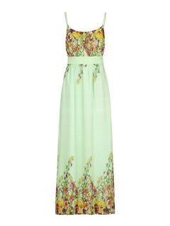 Uttam Boutique Floral Butterfly Print Maxi Dress Ivory