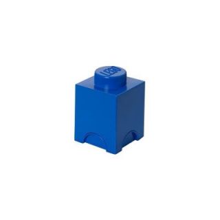 LEGO Storage Brick 1   4.92 in. D x 5 in. W x 7.12 in. H Stackable Polypropylene in Bright Blue 40010631