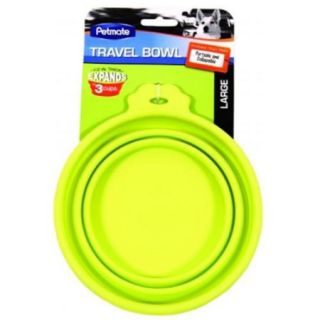 Petmate Travel Bowl For Dogs & Cats Large Green 23370