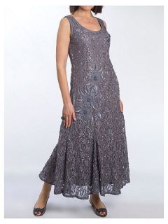 Chesca Cornelli Embroidered Lace Dress Grey