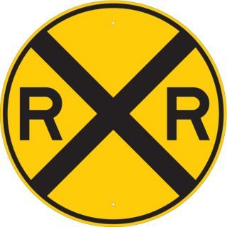 BRADY Text and Symbol RXR, Engineer Grade Aluminum Railroad Sign, Height 30", Width 30"   Parking and Traffic Signs   1K835|94307