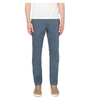 HUGO BOSS   Slim fit tapered stretch cotton trousers