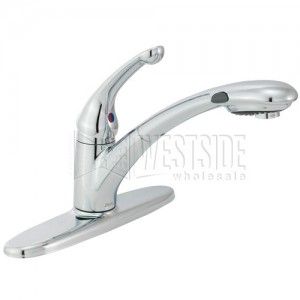 Delta 470 DST Signature Single Handle Pull Out Kitchen Faucet   Chrome
