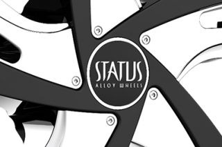 Status S835MM5G15F74   5 x 115mm Single Bolt Pattern Chrome with Black Inserts 22" x 9" S835 Fantasy Wheels   Alloy Wheels & Rims