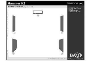 2008, 2009 Hummer H2 Wood Dash Kits   B&I WD857C DCF   B&I Dash Kits