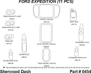 1997, 1998 Ford Expedition Wood Dash Kits   Sherwood Innovations 0454 N50   Sherwood Innovations Dash Kits
