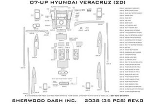 2007 2013 Hyundai Veracruz Wood Dash Kits   Sherwood Innovations 2038 R   Sherwood Innovations Dash Kits