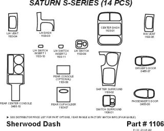 2000, 2001, 2002 Saturn S Series Wood Dash Kits   Sherwood Innovations 1106 N50   Sherwood Innovations Dash Kits
