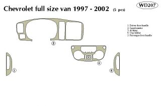 1997 2002 Chevy Express Wood Dash Kits   B&I WD207 DCF   B&I Dash Kits
