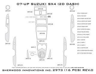 2007, 2008, 2009 Suzuki SX4 Wood Dash Kits   Sherwood Innovations 2973 CF   Sherwood Innovations Dash Kits