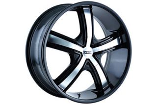 Dip D69 8709B   5 x 112mm or 5 x 120mm Dual Bolt Pattern Gloss Black with Machined Face 18" x 7.5" Boost Wheels   Alloy Wheels & Rims