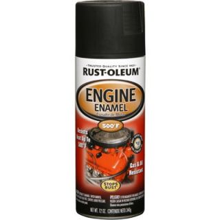 Rust Oleum Engine Spray Enamel, Black Semi Gloss, 12 oz. Model# 248936