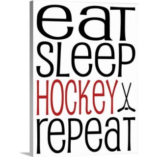 Great Big Canvas Eat Sleep Repeat Hockey by Kate Lillyson Textual Art