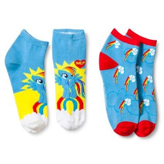 My Little Pony Womens Rainbow Ankle Socks 2 pack