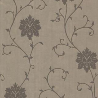 Beacon House 56 sq. ft. Dahli Brown Floral Trail Wallpaper 450 58942