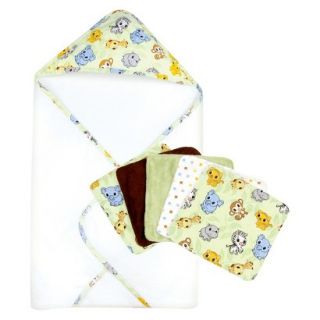 Trend Lab 6pc Baby Hooded Towel and Wash Cloth Set   Chibi