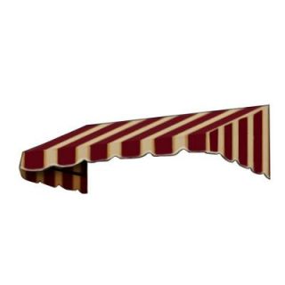 AWNTECH 6 ft. San Francisco Window/Entry Awning (56 in. H x 36 in. D) in Burgundy/Tan Stripe CF43 6BT