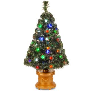National Tree Co. Fiber Optics 3 Green Artificial Christmas Tree with