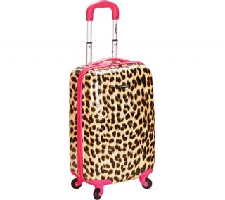 Rockland 20 Polycarbonate Carry On F191   Pink Leopard