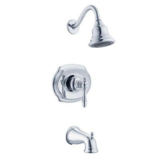 Glacier Bay Lyndhurst 1 Handle 3 Spray Tub and Shower Faucet in Chrome 873W 1001