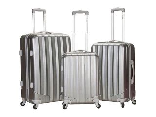 Rockland Luggage Metallic 3 Piece Hardside Spinner Set 